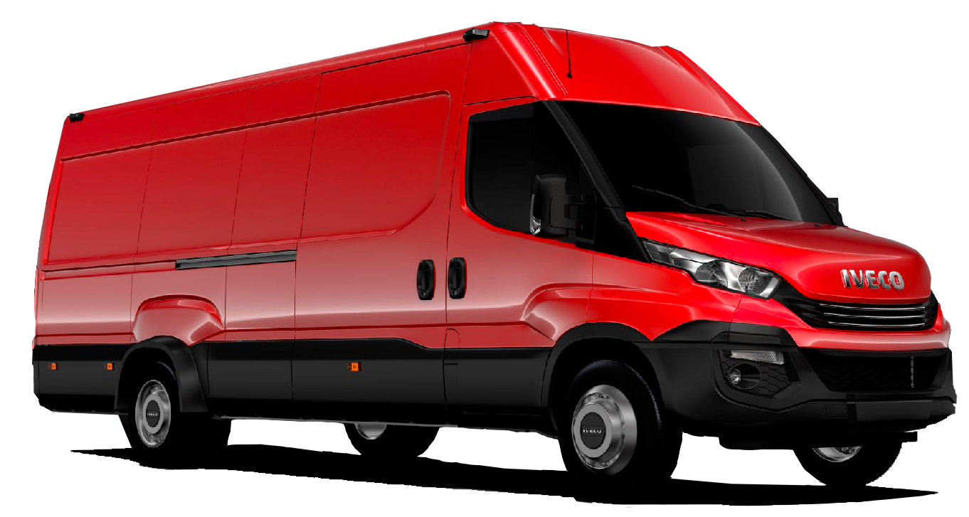 Cargo-transport-illustrations Furgone Rosso di Sgomberi e Trasporti a Padova